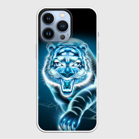 Чехол для iPhone 13 Pro с принтом НЕНОНОВЫЙ ТИГР 2022 | NEON TIGER NEW YEAR в Петрозаводске,  |  | 2022 | beast | merry christmas | new year | red bow | santa hat | snow | tiger | winter | winter is coming | year of the tiger | год тигра | дед мороз | животные | звери | зверь | зима | зима 2022 | зима близко | новог | новогодни