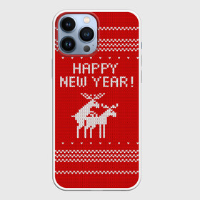 Чехол для iPhone 13 Pro Max с принтом Свитер   вязаные олени в Петрозаводске,  |  | christmas | holiday | knitted deer | love | new year | ornament | pattern | red sweater | вязаные олени | красный свитер | любовь | новый год | орнамент | праздник | рождество | узор