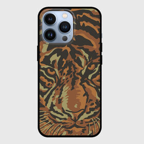 Чехол для iPhone 13 Pro с принтом Морда тигра на весь экран в Петрозаводске,  |  | большая кошка | год тигра | животное | полосы | тигр | хищник
