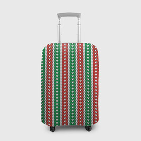 Чехол для чемодана 3D с принтом Knitted Pattern в Петрозаводске, 86% полиэфир, 14% спандекс | двустороннее нанесение принта, прорези для ручек и колес | christmas | knitted pattern | new year | pattern | texture | вязаный узор | новый год | паттерн | рождество | текстура | узор