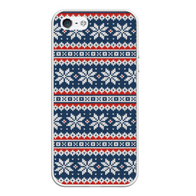 Чехол для iPhone 5/5S матовый с принтом Knitted Christmas Pattern в Петрозаводске, Силикон | Область печати: задняя сторона чехла, без боковых панелей | christmas | holiday | knitted pattern | new year | pattern | snowflakes | texture | вязаный узор | новый год | праздник | рождество | снежинки | текстура | узор