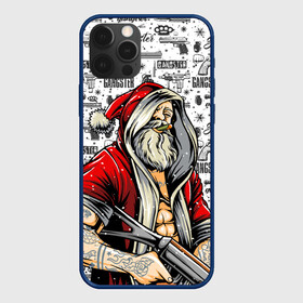 Чехол для iPhone 12 Pro Max с принтом Santa Gangster   Санта Гангстер в Петрозаводске, Силикон |  | Тематика изображения на принте: бита | гангстер | дед мороз | кастет | новый год | нож | оружие | пистолет | рождество | санта | снежинка