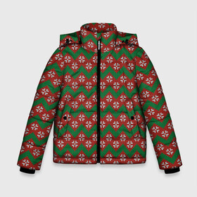 Зимняя куртка для мальчиков 3D с принтом Knitted Snowflake Pattern в Петрозаводске, ткань верха — 100% полиэстер; подклад — 100% полиэстер, утеплитель — 100% полиэстер | длина ниже бедра, удлиненная спинка, воротник стойка и отстегивающийся капюшон. Есть боковые карманы с листочкой на кнопках, утяжки по низу изделия и внутренний карман на молнии. 

Предусмотрены светоотражающий принт на спинке, радужный светоотражающий элемент на пуллере молнии и на резинке для утяжки | Тематика изображения на принте: background | christmas | geometry | knitted pattern | new year | pattern | snowflakes | texture | вязаный узор | геометрия | новый год | паттерн | рождество | снежинки | текстура | узор | фон