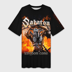 Платье-футболка 3D с принтом Kingdom Come  Sabaton в Петрозаводске,  |  | band | battles | bismarck | joachim broden | knightly armor | latin boot | panzerkampf | pr | rock | sabaton | war | атака мертвецов | бисмарк | войны | йоаким броден | латный ботинок | метал | ночные ведьмы | пауэр | рок группа | рыцарские дос