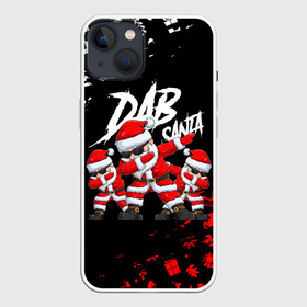 Чехол для iPhone 13 с принтом DAB SANTA   ДАБ САНТА КЛАУС 2022 в Петрозаводске,  |  | Тематика изображения на принте: 2022 | beast | merry christmas | new year | red bow | santa hat | snow | tiger | winter | winter is coming | year of the tiger | год тигра | дед мороз | животные | звери | зверь | зима | зима 2022 | зима близко | новог | новогодни