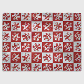 Плед 3D с принтом Шахматные Снежинки в Петрозаводске, 100% полиэстер | закругленные углы, все края обработаны. Ткань не мнется и не растягивается | зима | новогоднее настроение | новый год | снежинки | шахматные снежинки | шахматы