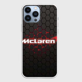 Чехол для iPhone 13 Pro Max с принтом McLaren carbon theme в Петрозаводске,  |  | Тематика изображения на принте: f1 | formula 1 | mclaren | авто | гонки | макларен | формула 1