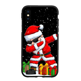 Чехол для iPhone XS Max матовый с принтом SANTA, DAB в Петрозаводске, Силикон | Область печати: задняя сторона чехла, без боковых панелей | Тематика изображения на принте: 2021 | 2022 | bad | christmas | dab | happy | merry | merry christmas | new year | santa | snow | sweater | ugly christmas | winter | деб | дэб | зима | новогодний | новогодняя | новый год | рождественский | рождественский свитер | рождеств