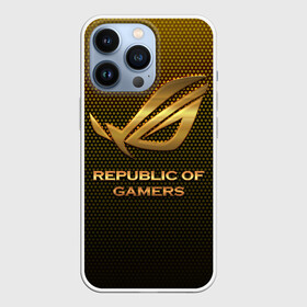 Чехол для iPhone 13 Pro с принтом Republic of gamers, ROG Gaming в Петрозаводске,  |  | Тематика изображения на принте: asus | cybersport | republic of gamers | rog | rog gaming | асус | киберспорт