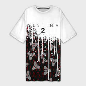Платье-футболка 3D с принтом Destiny Подтеки красок. в Петрозаводске,  |  | destiny | destiny 2 | destiny 2 beyond light | game | дестени | дестени 2 за гранью света | дестини 2 | игра | шутер