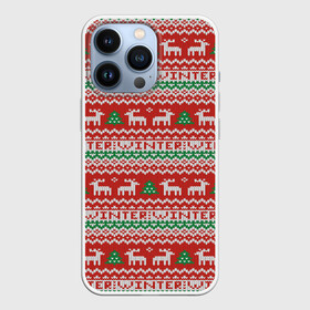 Чехол для iPhone 13 Pro с принтом Deer Christmas Pattern в Петрозаводске,  |  | background | christmas | christmas pattern | deer | herringbone | holiday | knitted pattern | new year | pattern | texture | tree | вязаный узор | елка | елочка | новогодний узор | новый год | олени | паттерн | праздник | рождество | текстура | узор | фон