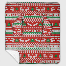 Плед с рукавами с принтом Deer Christmas Pattern в Петрозаводске, 100% полиэстер | Закругленные углы, все края обработаны. Ткань не мнется и не растягивается. Размер 170*145 | Тематика изображения на принте: background | christmas | christmas pattern | deer | herringbone | holiday | knitted pattern | new year | pattern | texture | tree | вязаный узор | елка | елочка | новогодний узор | новый год | олени | паттерн | праздник | рождество | текстура | узор | фон