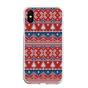 Чехол для iPhone XS Max матовый с принтом New Year Pattern в Петрозаводске, Силикон | Область печати: задняя сторона чехла, без боковых панелей | background | christmas | christmas pattern | herringbone | holiday | knitted pattern | new year | pattern | snowflakes | texture | tree | вязаный узор | елка | елочка | новогодний узор | новый год | паттерн | праздник | рождество | снежинки | текстура | у