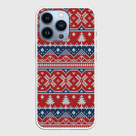 Чехол для iPhone 13 Pro с принтом New Year Pattern в Петрозаводске,  |  | background | christmas | christmas pattern | herringbone | holiday | knitted pattern | new year | pattern | snowflakes | texture | tree | вязаный узор | елка | елочка | новогодний узор | новый год | паттерн | праздник | рождество | снежинки | текстура | у