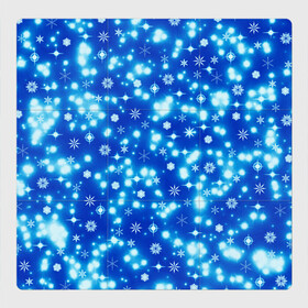 Магнитный плакат 3Х3 с принтом Сверкающие снежинки в Петрозаводске, Полимерный материал с магнитным слоем | 9 деталей размером 9*9 см | Тематика изображения на принте: blue | christmas | cold | ice | new year | snow | snowflakes | stars | winter | блеск | звезды | зима | зимний орнамент | иней | космические снежинки | кристаллы | лед | мороз | новогодний узор | новый год | подарок | рождество