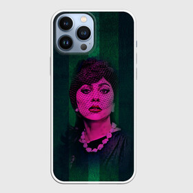 Чехол для iPhone 13 Pro Max с принтом Постер Gaga в Петрозаводске,  |  | голова | лицо | певица | полоса | портрет