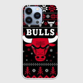 Чехол для iPhone 13 Pro с принтом ЧИКАГО БУЛЛЗ НОВОГОДНИЙ в Петрозаводске,  |  | 2021 | 2022 | bulls | chicago | chicago bulls | christmas | merry | merry christmas | nba | new year | snow | sweate | ugly christmas | winter | баскетбол | буллз | зима | нба | новогодний | новогодняя | новый год | рождественский | рождест