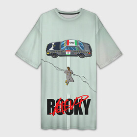 Платье-футболка 3D с принтом ASAP on road в Петрозаводске,  |  | asap rocky | hip hop | rap | rep | асап роки | исполнители | исполнитель | музыка | реп