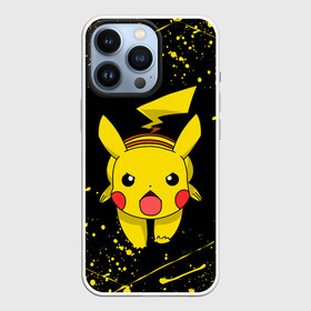 Чехол для iPhone 13 Pro с принтом ПИКАЧУ БРЫЗГИ КРАСОК в Петрозаводске,  |  | animals | colors | paints | pika | pika pika | pikachu | pokemon | брызги красок | детектив пикачу | животные | звери | краски | пика | пикачу | покемон | покемоны