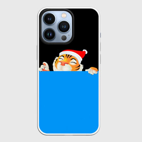 Чехол для iPhone 13 Pro с принтом ГОД ТИГРА (2022) в Петрозаводске,  |  | 2022 | merry christmas | год тигра | нг | новогодний тигр | новогодняя символика | новый год | рождество | символ 2022 года | снежинки | тигр