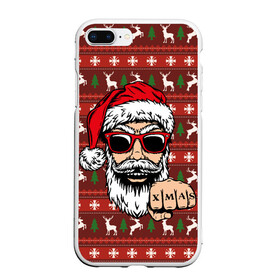 Чехол для iPhone 7Plus/8 Plus матовый с принтом Bad Santa Плохой Санта в Петрозаводске, Силикон | Область печати: задняя сторона чехла, без боковых панелей | Тематика изображения на принте: 2022 | год тигра | новый год | новый год 2022 | символ года | тигр | тигренок | тигрица | тигры