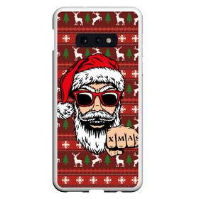 Чехол для Samsung S10E с принтом Bad Santa Плохой Санта в Петрозаводске, Силикон | Область печати: задняя сторона чехла, без боковых панелей | 2022 | год тигра | новый год | новый год 2022 | символ года | тигр | тигренок | тигрица | тигры