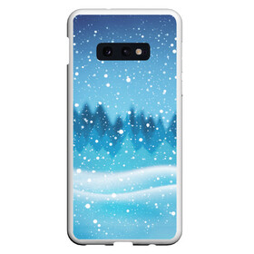 Чехол для Samsung S10E с принтом ЗИМНИЙ ЛЕС | WINTER FOREST в Петрозаводске, Силикон | Область печати: задняя сторона чехла, без боковых панелей | 2022 | christmas | cold | merry | new | snow | winter | year | буря | год | елка | елки | ель | зима | лес | метель | мороз | новый | рождество | снег | снежинка | снежинки | холод