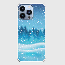 Чехол для iPhone 13 Pro с принтом ЗИМНИЙ ЛЕС | WINTER FOREST в Петрозаводске,  |  | 2022 | christmas | cold | merry | new | snow | winter | year | буря | год | елка | елки | ель | зима | лес | метель | мороз | новый | рождество | снег | снежинка | снежинки | холод