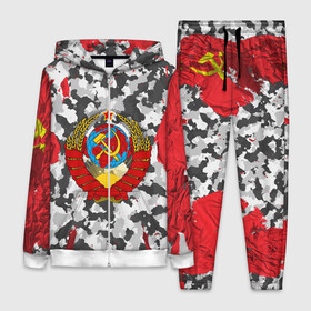 Женский костюм 3D с принтом USSR (camouflage) в Петрозаводске,  |  | camouflage | coat of arms | khaki | patriot | red machine | russia | russian | tourist | ussr | герб | камуфляж | красная машина | патриот | россия | русский | ссср | турист | хаки