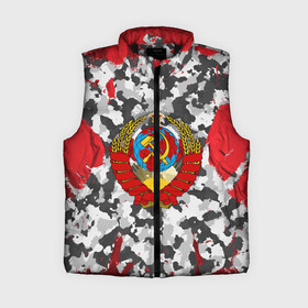 Женский жилет утепленный 3D с принтом USSR (camouflage) в Петрозаводске,  |  | camouflage | coat of arms | khaki | patriot | red machine | russia | russian | tourist | ussr | герб | камуфляж | красная машина | патриот | россия | русский | ссср | турист | хаки