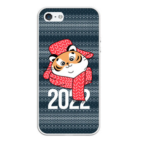 Чехол для iPhone 5/5S матовый с принтом 2022 символ года в Петрозаводске, Силикон | Область печати: задняя сторона чехла, без боковых панелей | 2022 | год тигра | новый год | новый год 2022 | символ года | тигр | тигренок | тигрица | тигры