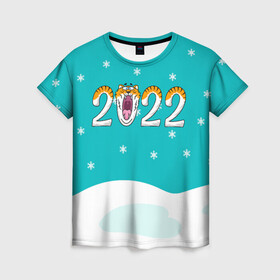 Женская футболка 3D с принтом Надпись 2022 Новый год в Петрозаводске, 100% полиэфир ( синтетическое хлопкоподобное полотно) | прямой крой, круглый вырез горловины, длина до линии бедер | 2022 | год тигра | новый год | новый год 2022 | символ года | тигр | тигренок | тигрица | тигры