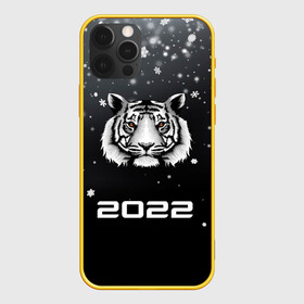 Чехол для iPhone 12 Pro с принтом Новогодний тигр символ 2022. в Петрозаводске, силикон | область печати: задняя сторона чехла, без боковых панелей | 2022 | merry christmas | год тигра | зима близко | нг | новогодний | новогодний тигр | новогодняя символика | новый год | новый год 2022 | рождество | символ 2022 года | снег | снежинки | тигр