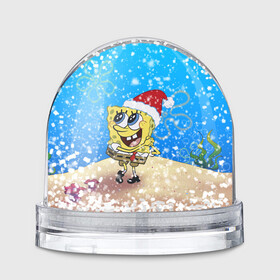 Игрушка Снежный шар с принтом НОВОГОДНИЙ ГУБКА БОБ КВАДРАТНЫЕ ШТАНЫ в Петрозаводске, Пластик | Изображение внутри шара печатается на глянцевой фотобумаге с двух сторон | 2022 | 22 | bikini | bob | bottom | brbyb | christmas | merry | new | ocean | sea | sponge | spongebob | squarepants | water | year | бикини | боб | боттом | вода | год | губка | дно | квадратные | море | новый | океан | рождество | спанч |