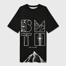 Платье-футболка 3D с принтом Thats the spirit BMTH в Петрозаводске,  |  | alternative | bring me the horizon | metall | music | rock | альтернатива | бринг ми зэ харайзон | бринги | металл | музыка | рок