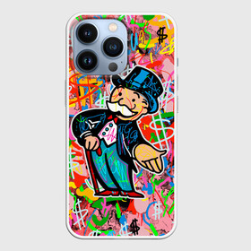 Чехол для iPhone 13 Pro с принтом Alec Monopoly Капиталист Граффити в Петрозаводске,  |  | alec monopoly | art | capitalist | graffiti | money | retro | street style | urban style | алек монополи | арт | граффити | деньги | доллар | искусство | капиталист | кляксы | миллионер | монополия | ретро | рисунки | современное искусст