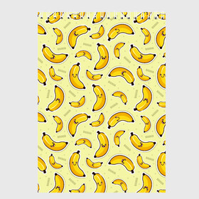 Скетчбук с принтом Банановый Бум в Петрозаводске, 100% бумага
 | 48 листов, плотность листов — 100 г/м2, плотность картонной обложки — 250 г/м2. Листы скреплены сверху удобной пружинной спиралью | банан | банановый | бананы | паттерн | прикол | фрукты