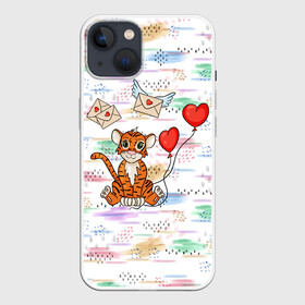 Чехол для iPhone 13 с принтом Милый влюбленный тигренок 2022 в Петрозаводске,  |  | 2022 | год тигра | новый год | новый год 2022 | символ года | тигр | тигренок | тигрица | тигры