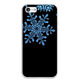 Чехол для iPhone 5/5S матовый с принтом Минималистичные Снежинки в Петрозаводске, Силикон | Область печати: задняя сторона чехла, без боковых панелей | зима | минимализм | новый год | снег | снегопад | снежинки