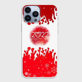 Чехол для iPhone 13 Pro Max с принтом Happy New Year Fire. в Петрозаводске,  |  | 2022 | fire | happy new year | merry christmas | год тигра | зима близко | нг | новогодний | новогодний тигр | новогодняя символика | новый год | новый год 2022 | рождество | символ 2022 года | снег | снежинки | тигр