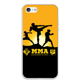 Чехол для iPhone 5/5S матовый с принтом ММА (Mixed Martial Arts) в Петрозаводске, Силикон | Область печати: задняя сторона чехла, без боковых панелей | bellator | boxing | fight club | mixed martial arts | ufc | айкидо | беллатор | боевые искусства | боец | бои | бои без правил | бойцовский клуб | бокс | борьба | воин | джиуджитсу | дзюдо | единоборства | карате | кикбоксинг