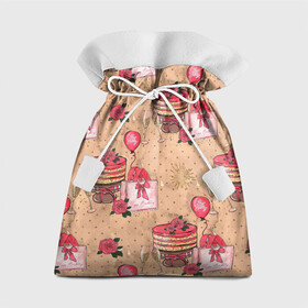 Подарочный 3D мешок с принтом Праздничное настроение - сюрприз в Петрозаводске, 100% полиэстер | Размер: 29*39 см | день рождения | коробки | новый год | подарки | праздник | сюрприз | шампанское