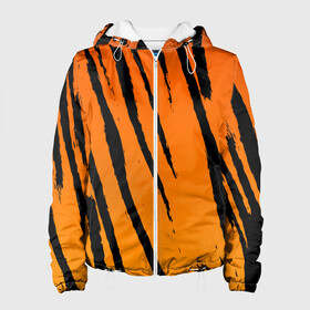 Женская куртка 3D с принтом Шкура тигра (диагональ) в Петрозаводске, ткань верха — 100% полиэстер, подклад — флис | прямой крой, подол и капюшон оформлены резинкой с фиксаторами, два кармана без застежек по бокам, один большой потайной карман на груди. Карман на груди застегивается на липучку | tiger | восточный тигр | год тигра | кошка | тигр | тигренок | хищник | шерсть тигра