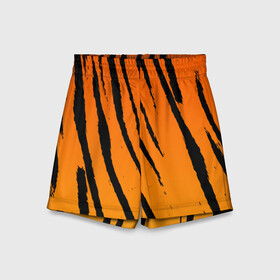 Детские спортивные шорты 3D с принтом Шкура тигра (диагональ) в Петрозаводске,  100% полиэстер
 | пояс оформлен широкой мягкой резинкой, ткань тянется
 | tiger | восточный тигр | год тигра | кошка | тигр | тигренок | хищник | шерсть тигра
