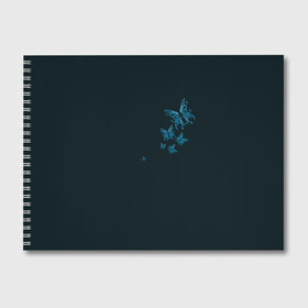 Альбом для рисования с принтом Стая неоновых бабочек в Петрозаводске, 100% бумага
 | матовая бумага, плотность 200 мг. | бабочки | красота | насекомые | натуралист | необычные принты | неон | ночное | природа | светящиеся