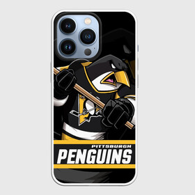 Чехол для iPhone 13 Pro с принтом Питтсбург Пингвинз, Pittsburgh Penguins в Петрозаводске,  |  | hockey | nhl | penguins | pittsburg | pittsburgh | pittsburgh penguins | usa | нхл | пингвинз | питтсбург | питтсбург пингвинз | спорт | сша | хоккей | шайба