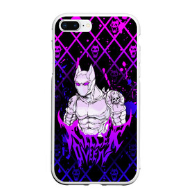 Чехол для iPhone 7Plus/8 Plus матовый с принтом JOJO / KILLER QUEEN / КОРОЛЕВА УБИЙЦА / ART в Петрозаводске, Силикон | Область печати: задняя сторона чехла, без боковых панелей | Тематика изображения на принте: adventure | jojo | jojos bizarre | jojos bizarre adventure | killer queen | pattern | yare yare daze | аниме | брызги | джоджо | манга | узор | яре яре дазе