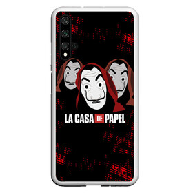 Чехол для Honor 20 с принтом БУМАЖНЫЙ ДОМ СЕРИАЛ LA CASA DE PAPEL BELLA CIAO в Петрозаводске, Силикон | Область печати: задняя сторона чехла, без боковых панелей | bella ciao | la casa de papel | бумажный дом | ла каса де | ла каса де папель | ла каса де пепел | лакаса | сериал | фильм