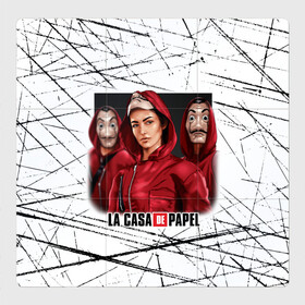 Магнитный плакат 3Х3 с принтом СЕРИАЛ БУМАЖНЫЙ ДОМ | LA CASA DE PAPEL BELLA CIAO в Петрозаводске, Полимерный материал с магнитным слоем | 9 деталей размером 9*9 см | bella ciao | la casa de papel | бумажный дом | ла каса де | ла каса де папель | ла каса де пепел | лакаса | сериал | фильм