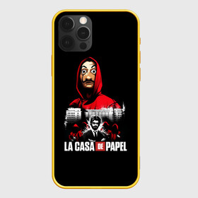 Чехол для iPhone 12 Pro с принтом СЕРИАЛ БУМАЖНЫЙ ДОМ LA CASA DE PAPEL в Петрозаводске, силикон | область печати: задняя сторона чехла, без боковых панелей | bella ciao | la casa de papel | бумажный дом | ла каса де | ла каса де папель | ла каса де пепел | лакаса | сериал | фильм